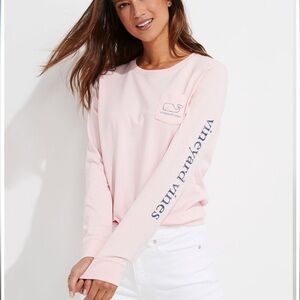 Vineyard Vines Light Pink Long Sleeve Tee
Color: Flamingo